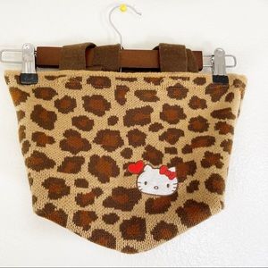 Sanrio smiles hello kitty leopard print purse